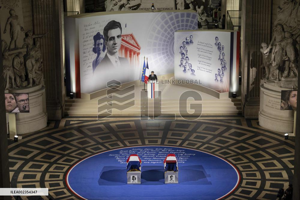 France Inducts Resistance Hero Manouchian Into Pantheon - Paris