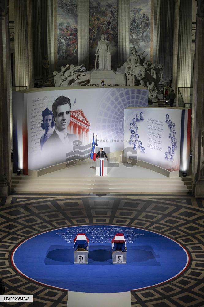 France Inducts Resistance Hero Manouchian Into Pantheon - Paris