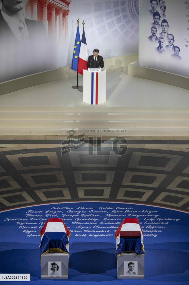 France Inducts Resistance Hero Manouchian Into Pantheon - Paris