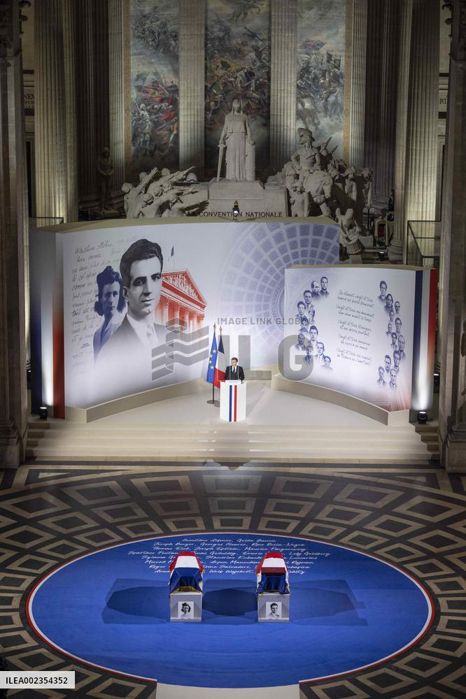 France Inducts Resistance Hero Manouchian Into Pantheon - Paris