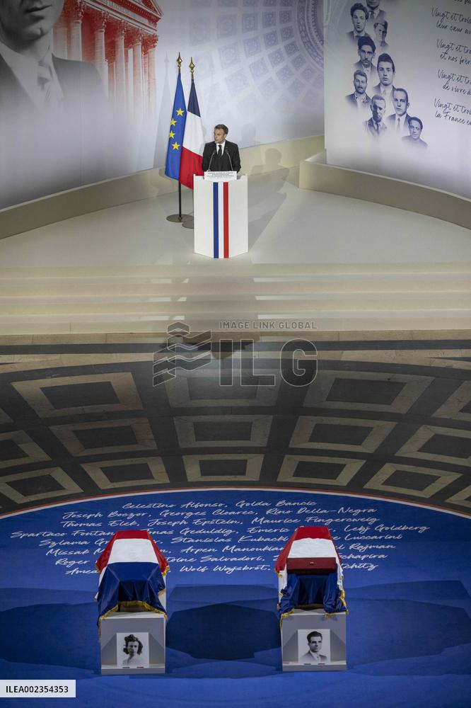 France Inducts Resistance Hero Manouchian Into Pantheon - Paris