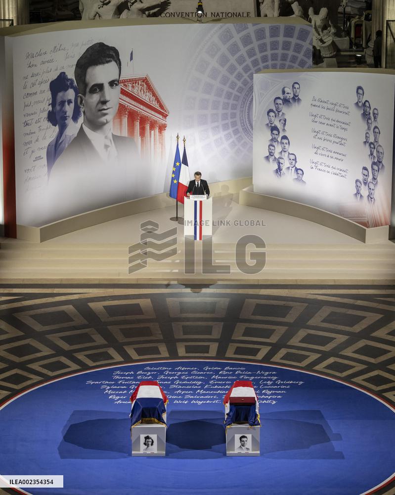France Inducts Resistance Hero Manouchian Into Pantheon - Paris