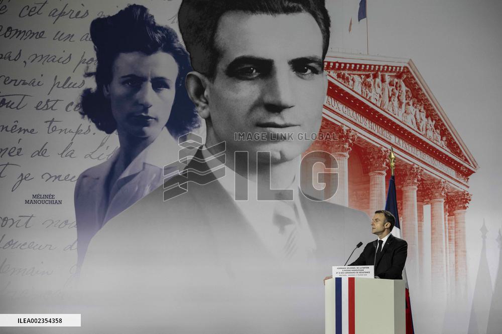 France Inducts Resistance Hero Manouchian Into Pantheon - Paris