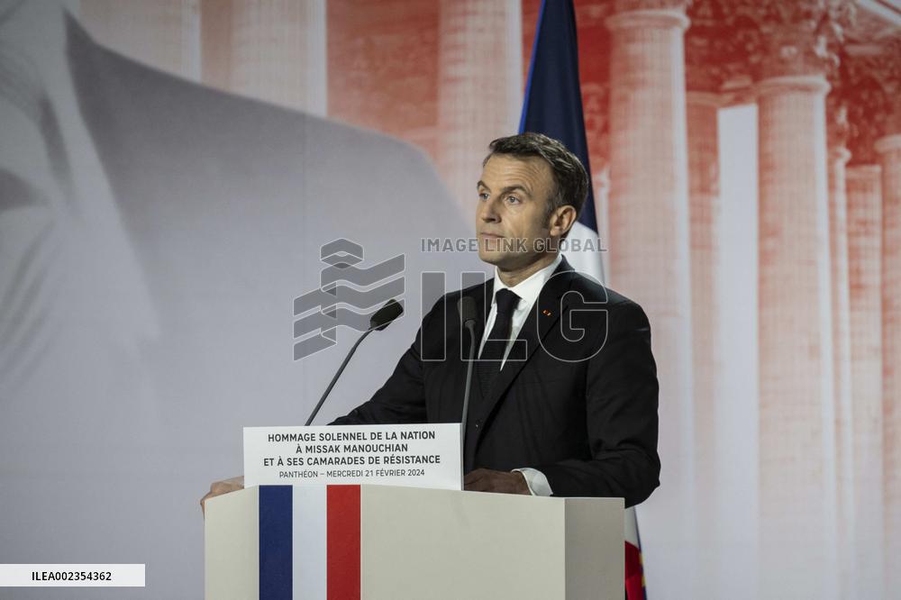 France Inducts Resistance Hero Manouchian Into Pantheon - Paris