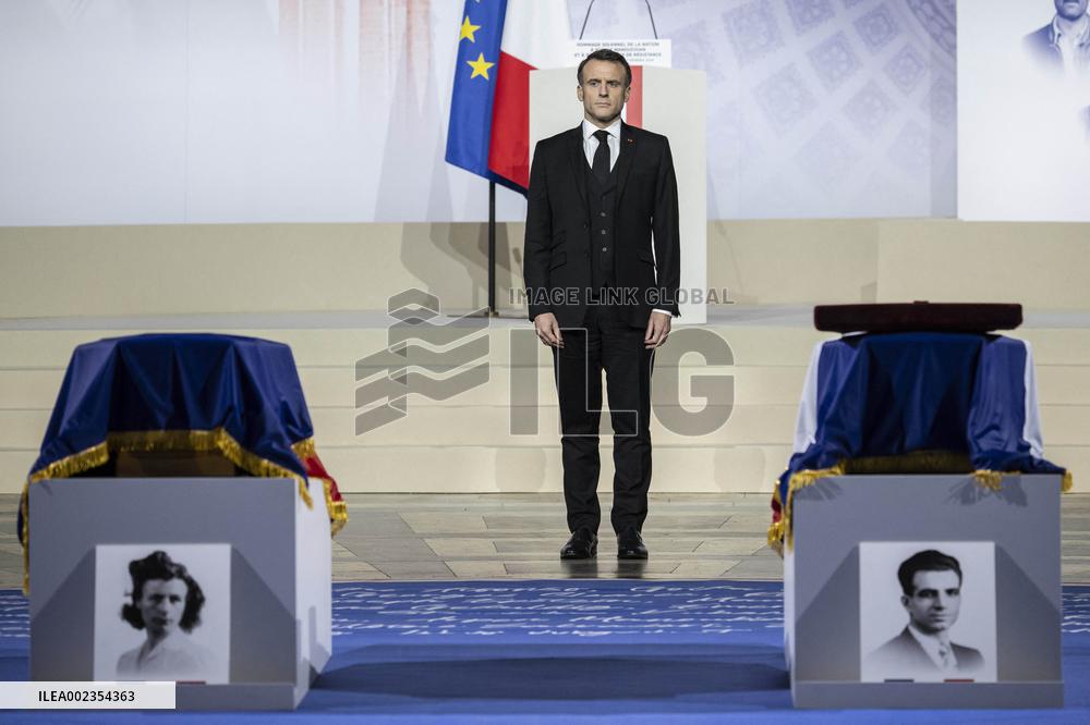 France Inducts Resistance Hero Manouchian Into Pantheon - Paris