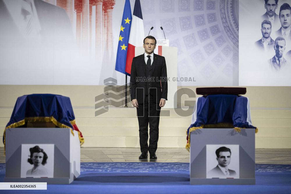 France Inducts Resistance Hero Manouchian Into Pantheon - Paris