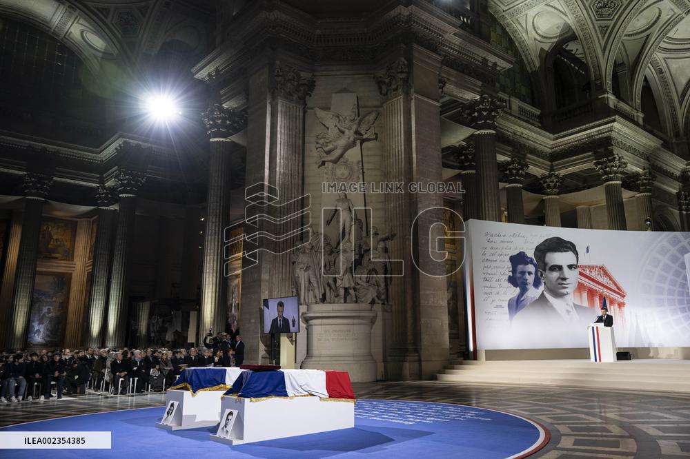 France Inducts Resistance Hero Manouchian Into Pantheon - Paris
