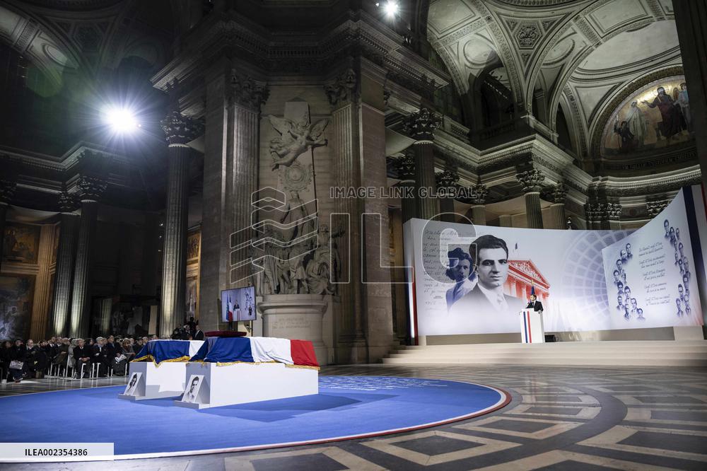 France Inducts Resistance Hero Manouchian Into Pantheon - Paris
