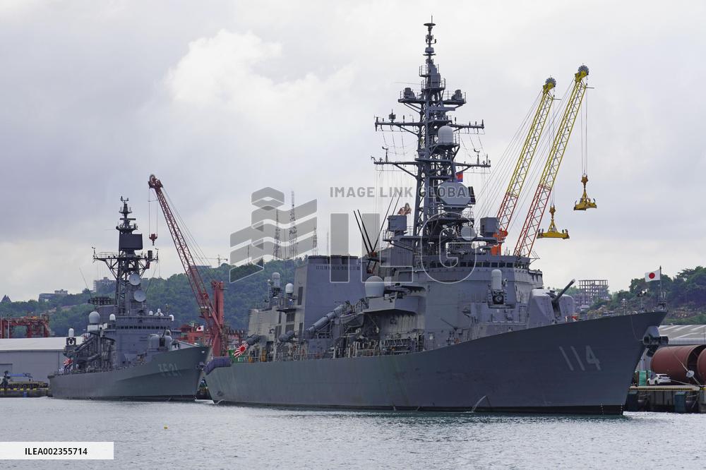 Japan MSDF vessels in Cambodia