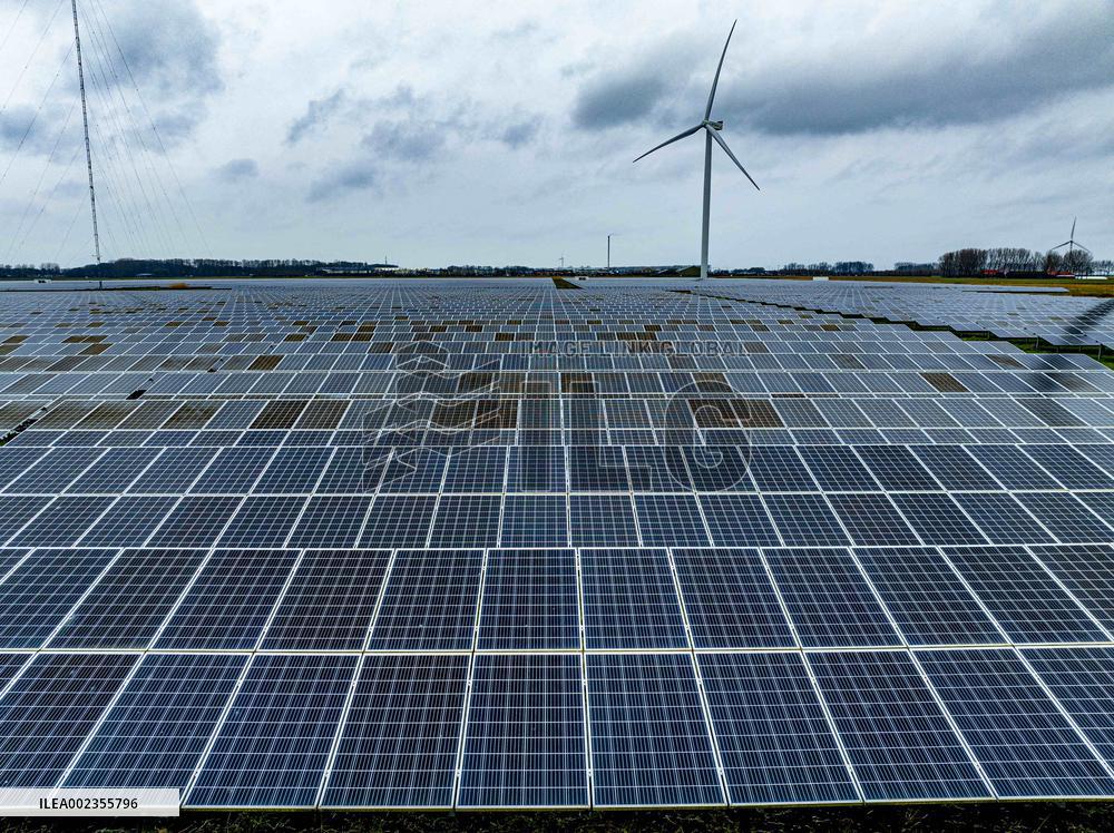 Energy Park Combining Wind And Solar Energy - The Netherlands