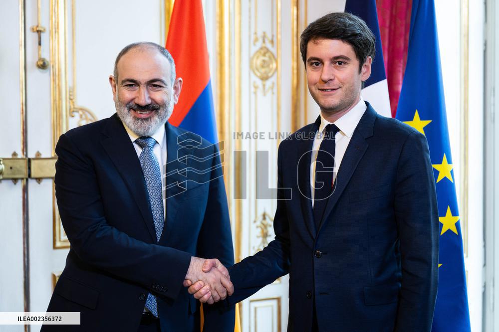 PM Attal Meets Armenian PM - Paris