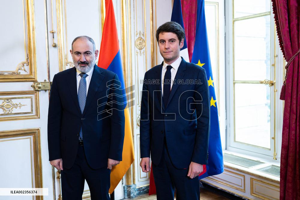 PM Attal Meets Armenian PM - Paris