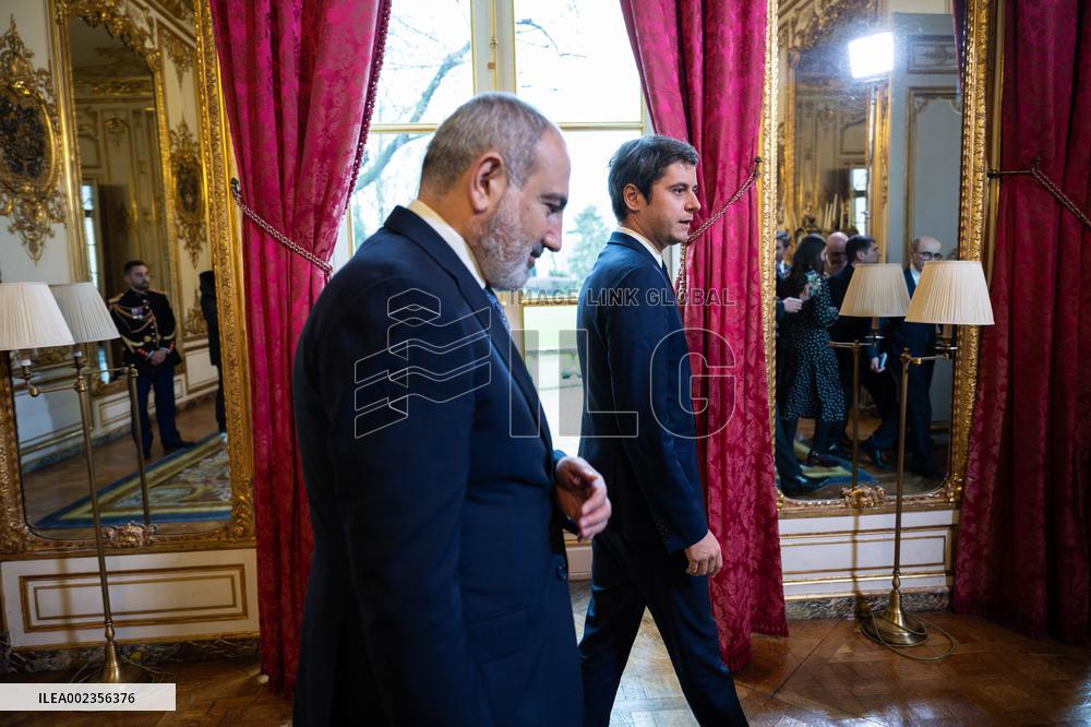 PM Attal Meets Armenian PM - Paris