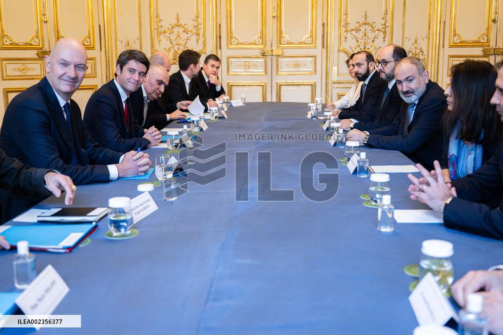 PM Attal Meets Armenian PM - Paris
