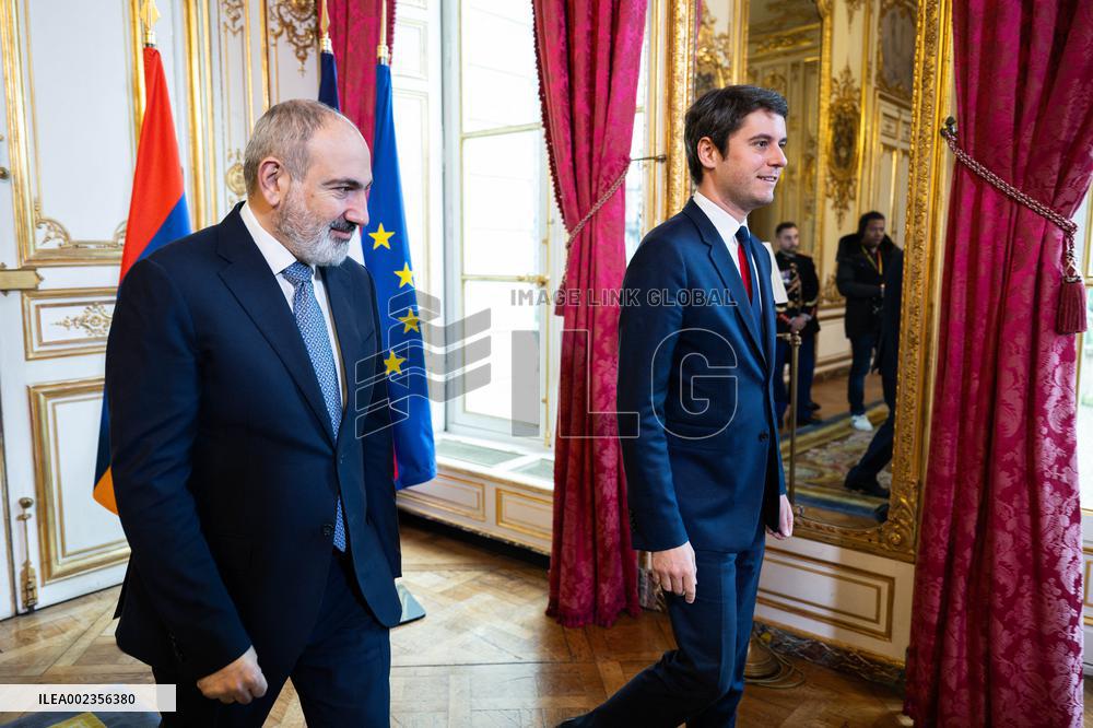 PM Attal Meets Armenian PM - Paris