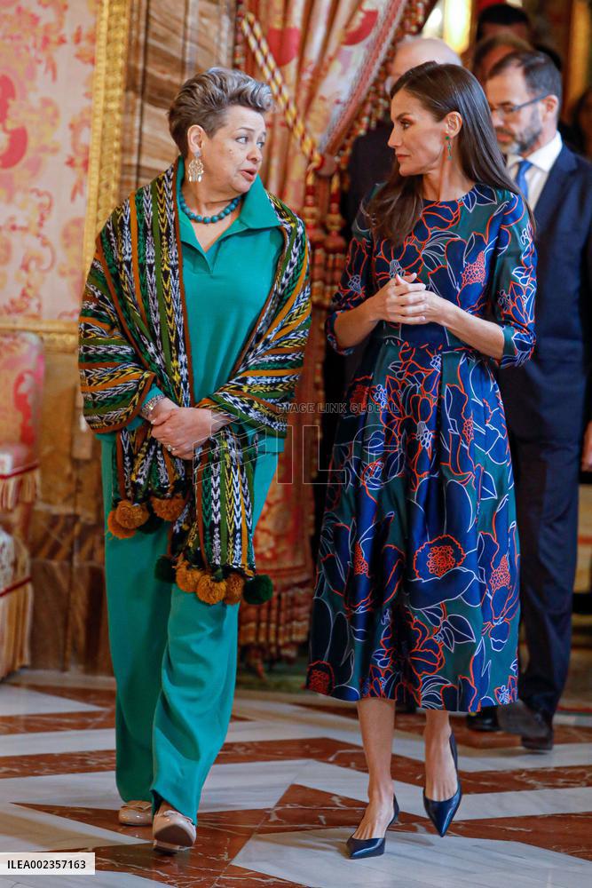 Spanish Royals Lunch With Guatemala President - Madrid