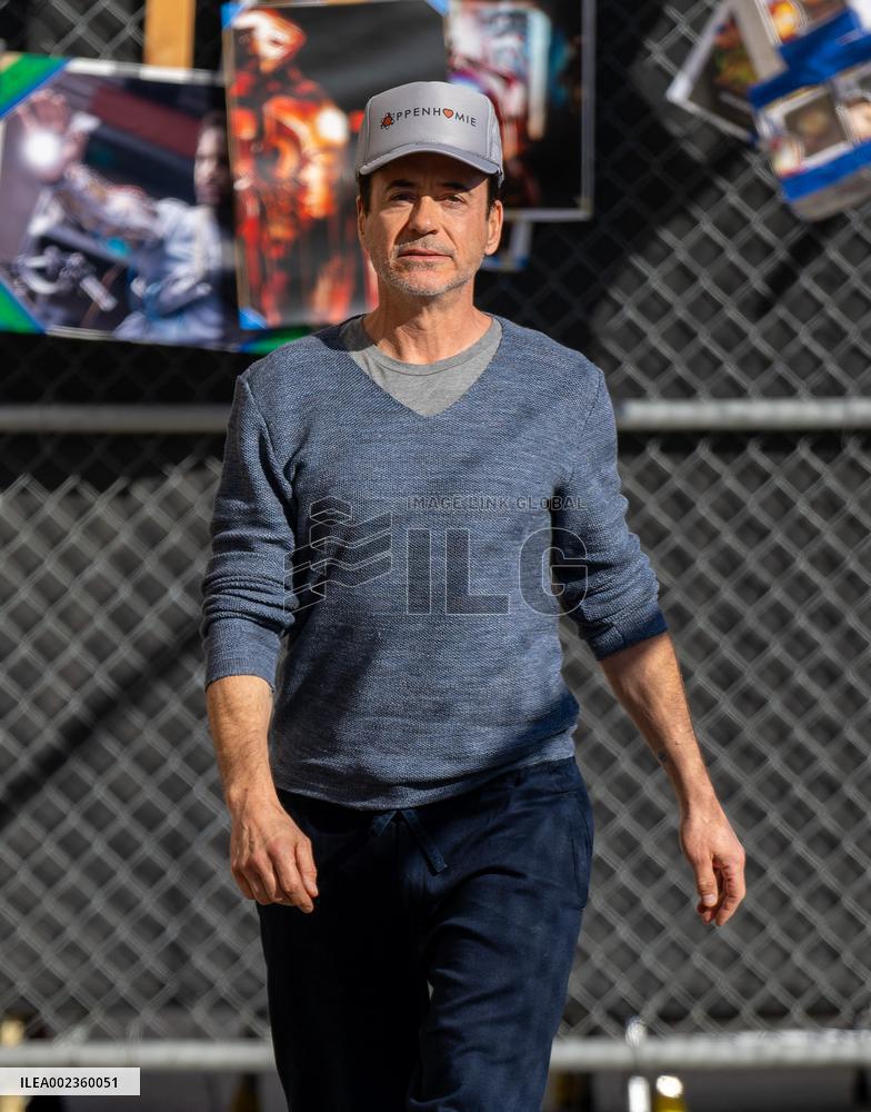 Robert Downey Jr At Jimmy Kimmel Live - LA