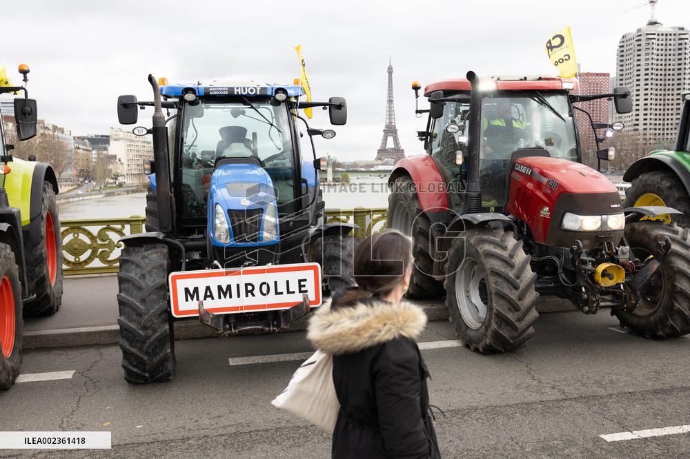 Coordination Rurale farmers demonstration - Paris