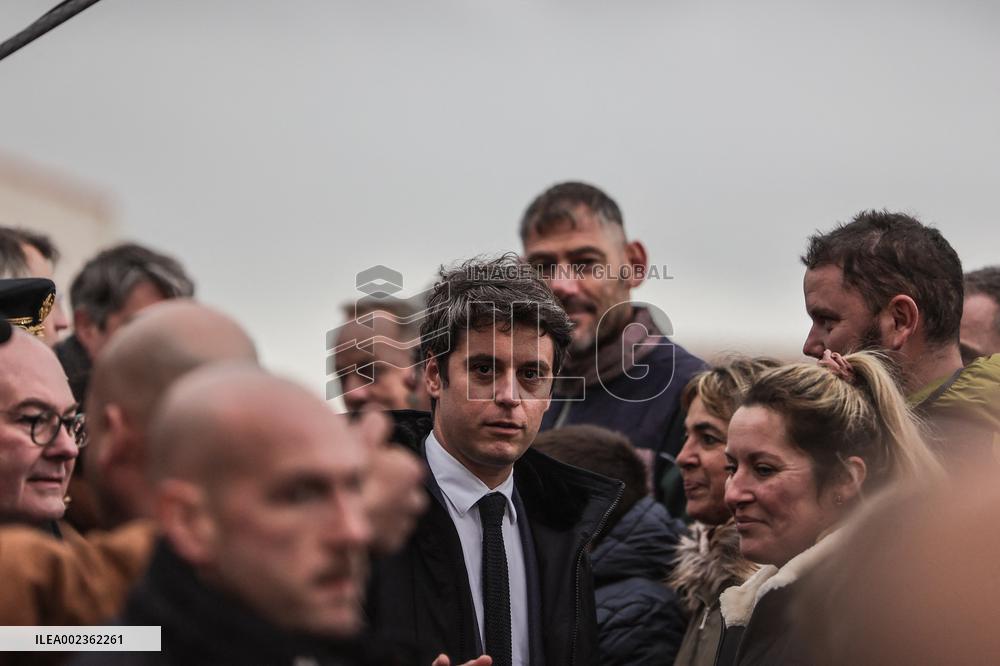 PM Attal on visit in the Charente Maritime department