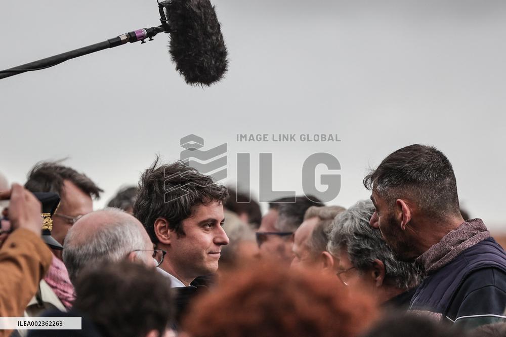 PM Attal on visit in the Charente Maritime department