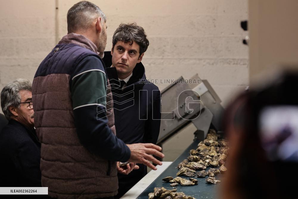 PM Attal on visit in the Charente Maritime department