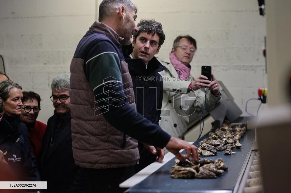 PM Attal on visit in the Charente Maritime department