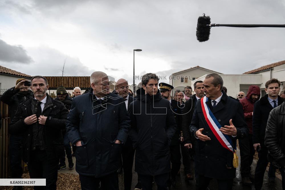 PM Attal on visit in the Charente Maritime department