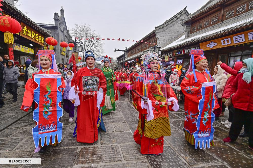 Chinese Celebrate Lanter Festival in Qingzhou