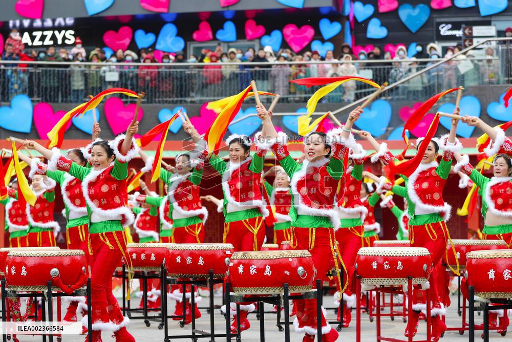 Chinese Celebrate Lantern Festival in Qingdao