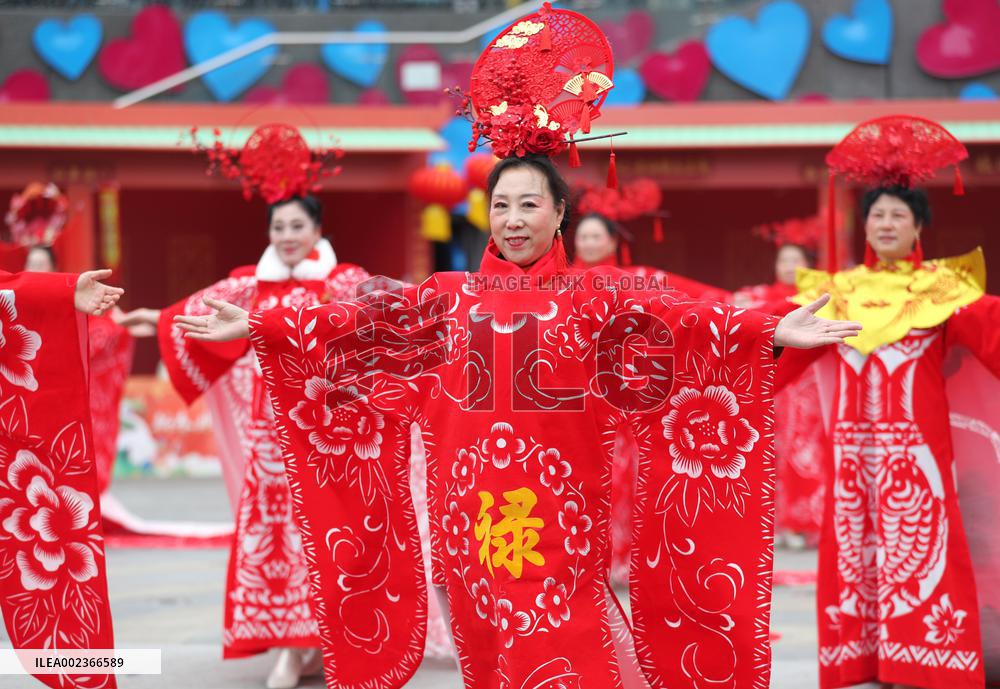 Chinese Celebrate Lantern Festival in Qingdao
