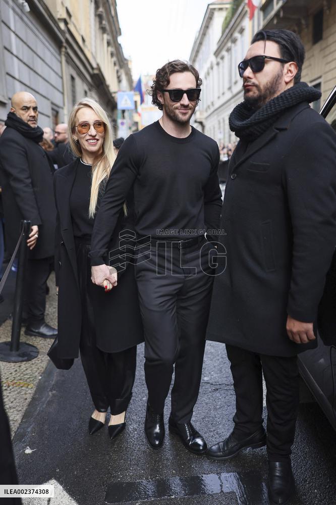 MFW - Celebs Leave Armani