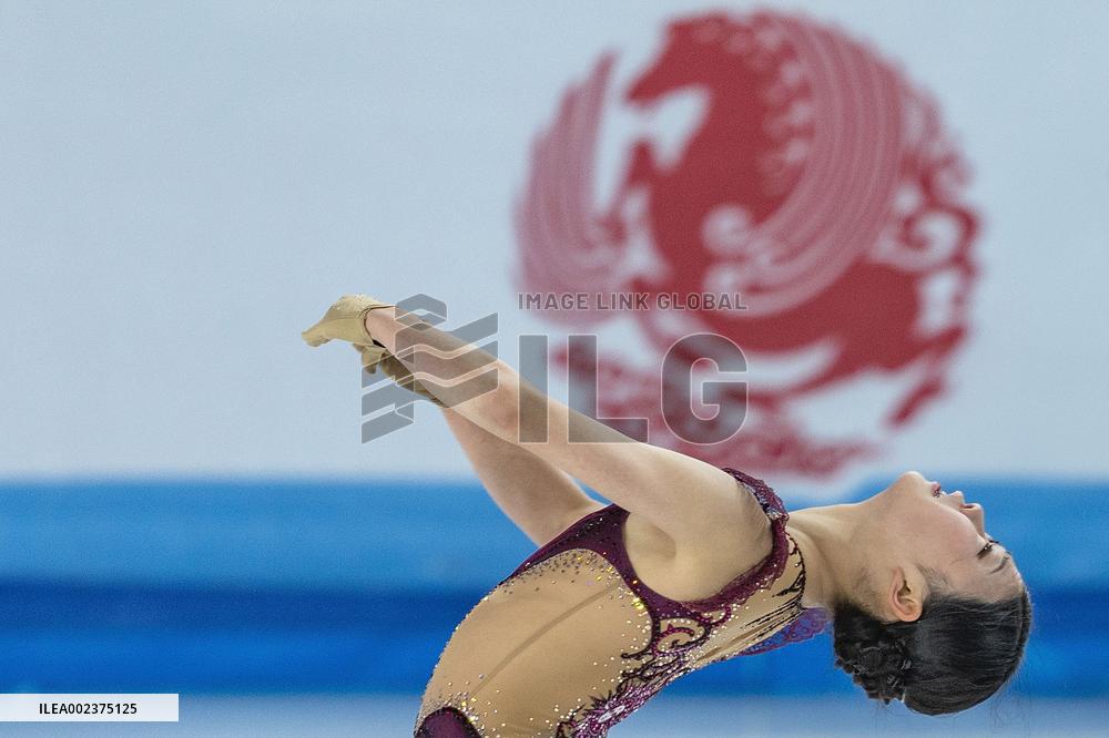 (SP)CHINA-INNER MONGOLIA-HULUN BUIR-14TH NATIONAL WINTER GAMES-FIGURE SKATING-WOMEN-FREE SKATING (CN)