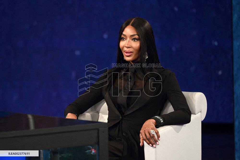 Naomi Campbell On Che Tempo Che Fa TV Show - Milan