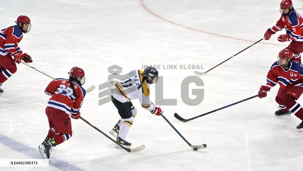 (SP)CHINA-INNER MONGOLIA-HULUN BUIR-14TH NATIONAL WINTER GAMES-ICE HOCKEY-JUNIOR WOMEN (CN)