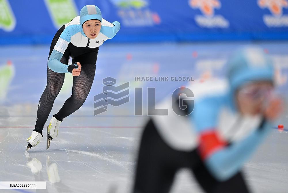 (SP)CHINA-INNER MONGOLIA-HULUN BUIR-14TH NATIONAL WINTER GAMES-SPEED SKATING-JUNIOR WOMEN 3000M A (CN)
