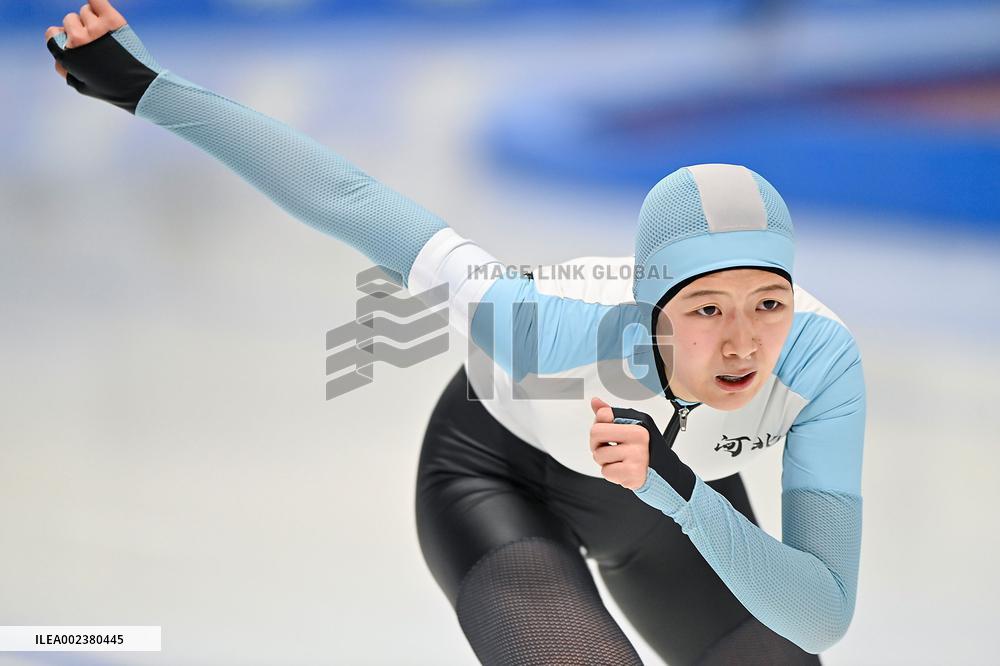 (SP)CHINA-INNER MONGOLIA-HULUN BUIR-14TH NATIONAL WINTER GAMES-SPEED SKATING-JUNIOR WOMEN 3000M A (CN)