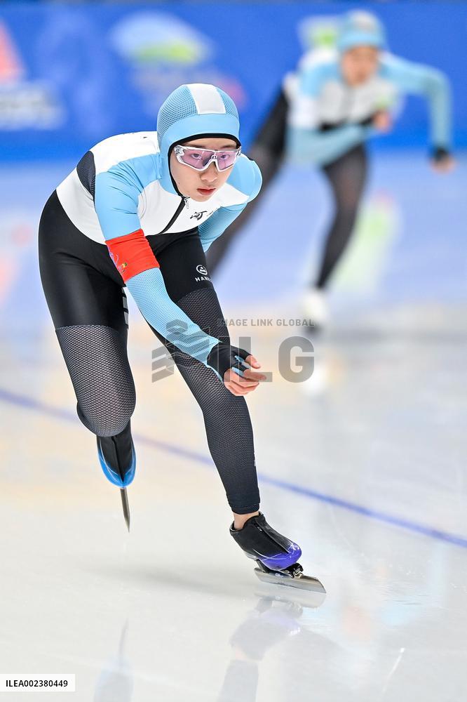 (SP)CHINA-INNER MONGOLIA-HULUN BUIR-14TH NATIONAL WINTER GAMES-SPEED SKATING-JUNIOR WOMEN 3000M A (CN)