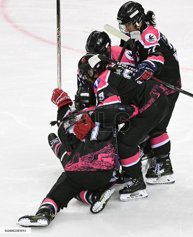 (SP)CHINA-INNER MONGOLIA-HULUN BUIR-14TH NATIONAL WINTER GAMES-ICE HOCKEY-JUNIOR WOMEN (CN)