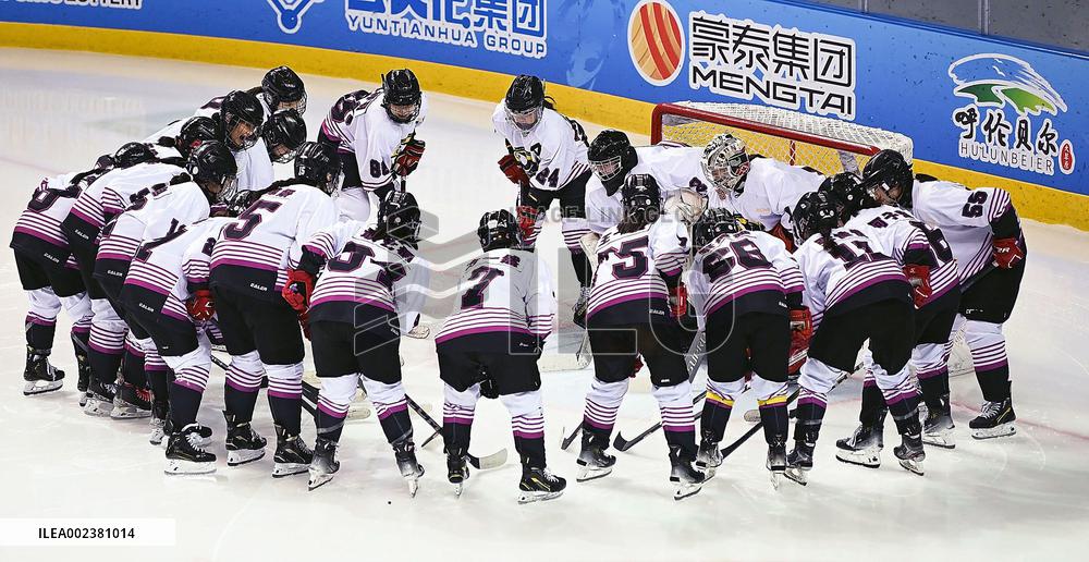 (SP)CHINA-INNER MONGOLIA-HULUN BUIR-14TH NATIONAL WINTER GAMES-ICE HOCKEY-JUNIOR WOMEN (CN)