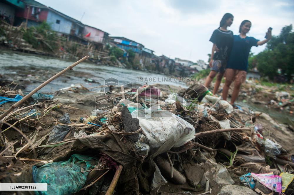 Water Pollution Due To Plastic Waste - Indonesia