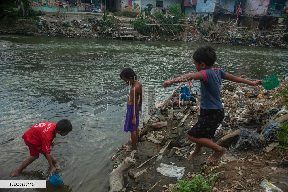 Water Pollution Due To Plastic Waste - Indonesia