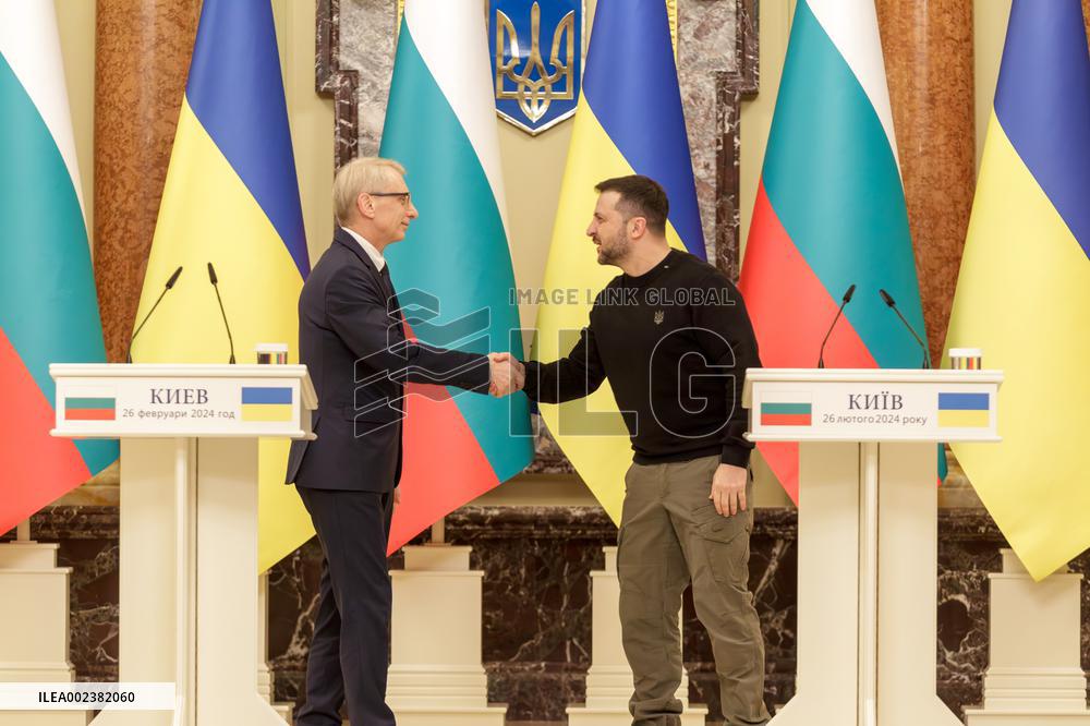 Meeting of Ukrainian President and Bulgarian PM with press in Kyiv