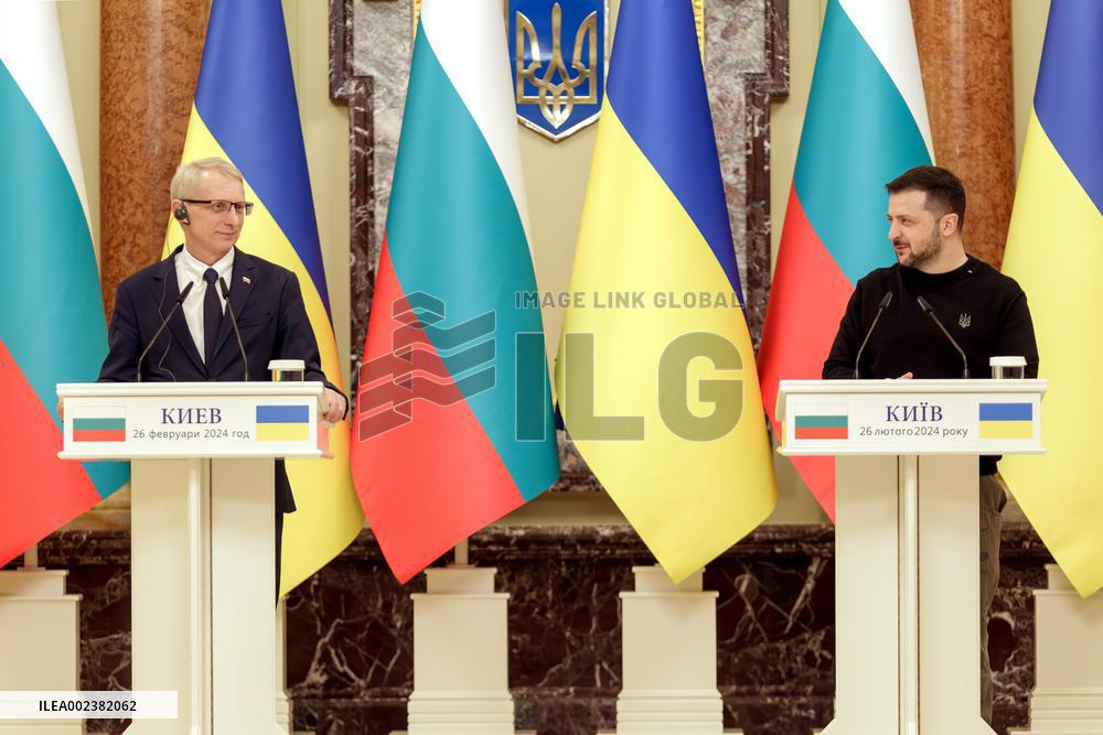 Meeting of Ukrainian President and Bulgarian PM with press in Kyiv