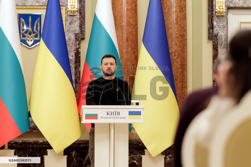 Meeting of Ukrainian President and Bulgarian PM with press in Kyiv