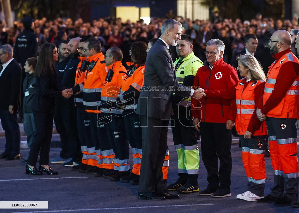 Royals Visit Valencia After The Fire - Spain