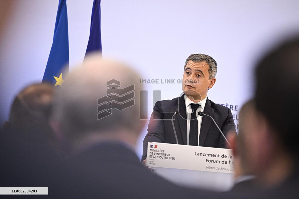 Gerald Darmanin At Forum De L'Islam De France Forum - Paris