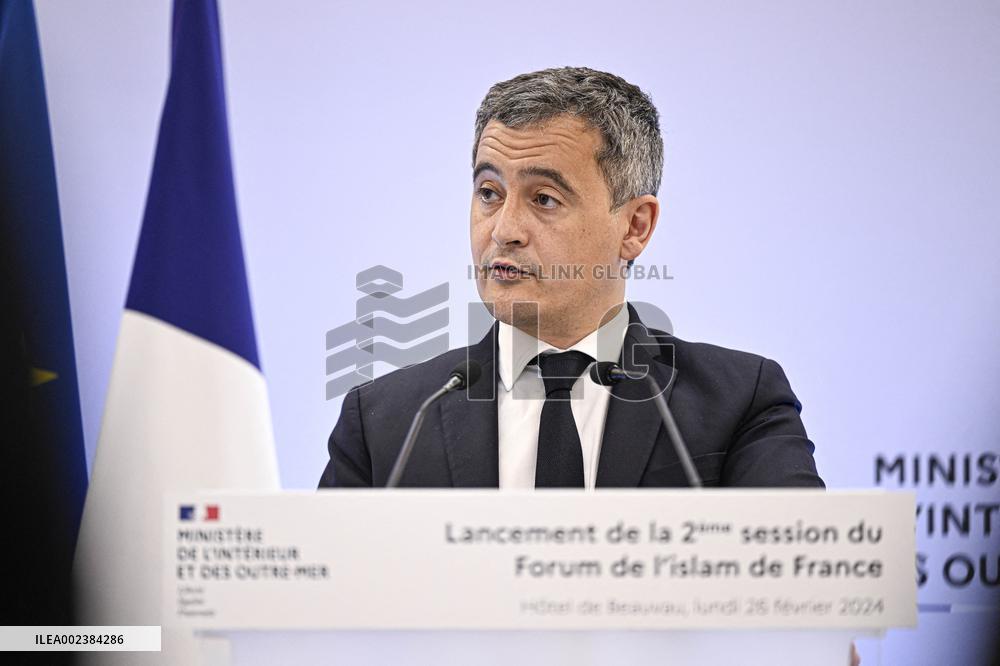 Gerald Darmanin At Forum De L'Islam De France Forum - Paris
