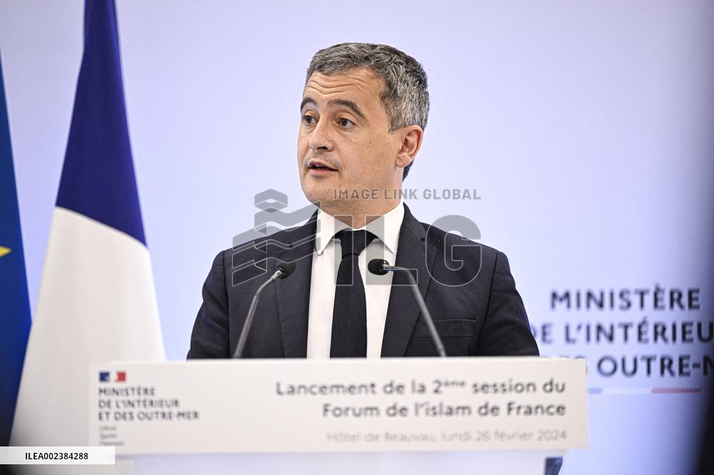 Gerald Darmanin At Forum De L'Islam De France Forum - Paris