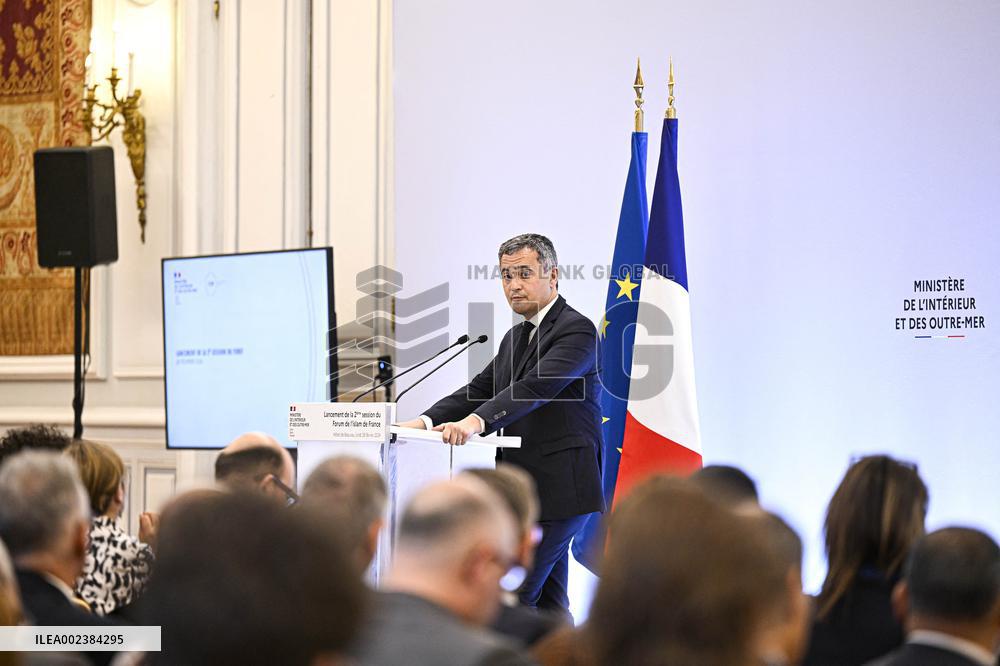 Gerald Darmanin At Forum De L'Islam De France Forum - Paris