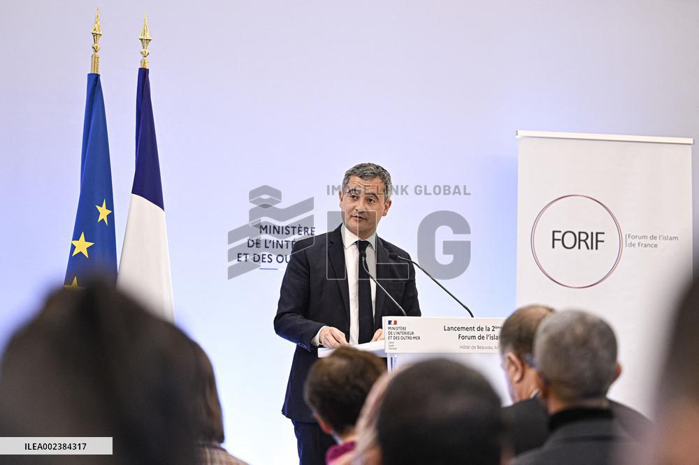 Gerald Darmanin At Forum De L'Islam De France Forum - Paris